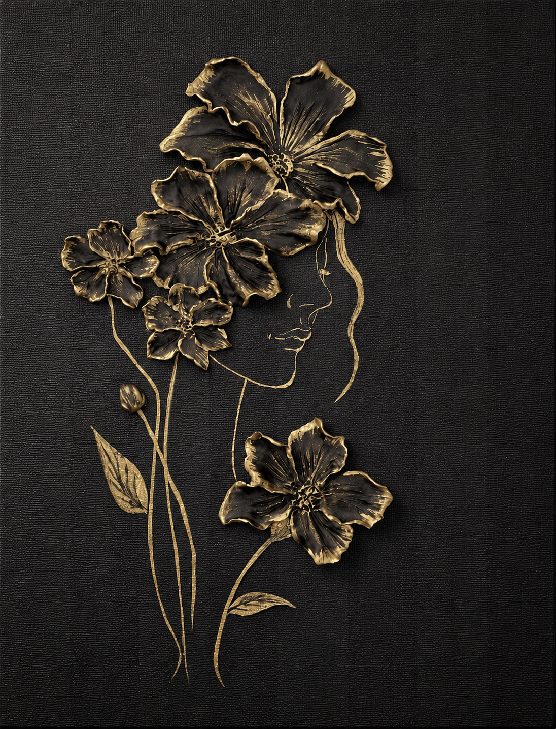Handcrafted clay relief artwork
